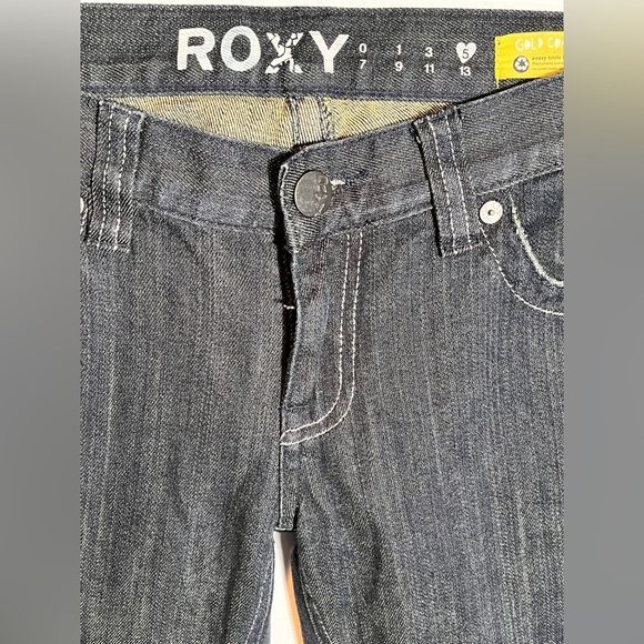 Roxy Low Rise Skinny Fit Dark Blue Jeans sz 5 Long - Picture 3 of 13